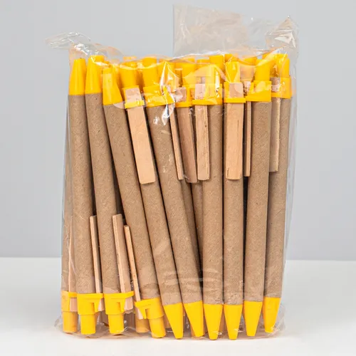 #Pacote com Caneta Ecológica Papelão-P@0001