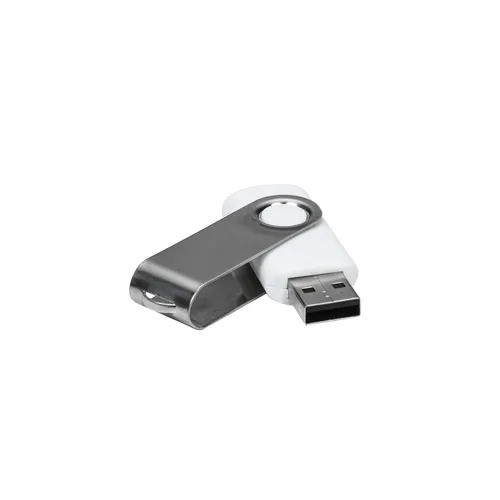 Pen Drive Giratório Metálico 4GB/8GB/16GB/32GB BRANCO-00016-SM 4GB/8GB/16GB/32GB-BRA