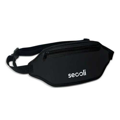 Pochete anatômica slim com zíper frontal e cinto ajustável-POC-5956