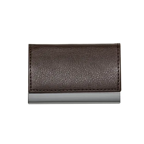 #Porta Cartão de Metal-08847-MARROM