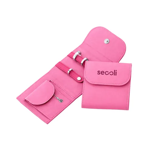 Porta-Jóias Compacto com Bolsinho Interno - Modelo Travel Flat-PJO-800