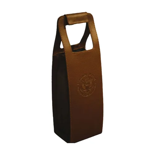 Porta vinho em couro personalizado-LN30CV602