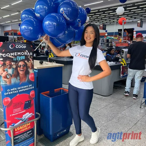 Promotora + Balão Personalizado na Vareta-AG1039