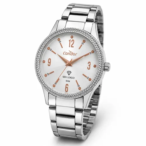 Relógio Condor Personalizado - Feminino Bicolor Rosé -CO2035NNK/4K