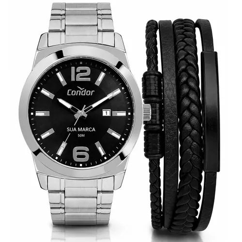 Relógio Condor Personalizado -  Masculino 46mm com Pulseira Exclusiva-CO2115NBS/K4P