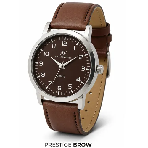 Relógio Personalizado Corporativo Prestige Brown Unissex-Prestige Brown
