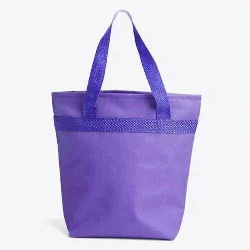 SACOLA COM BOLSO EXTERNO EM NYLON 600 - ROXO - 5L-CS-04008