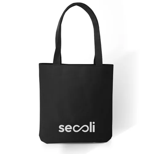 Sacola tote retangular com fundo sanfonado, rebatido superior e alças médias-SAC-808
