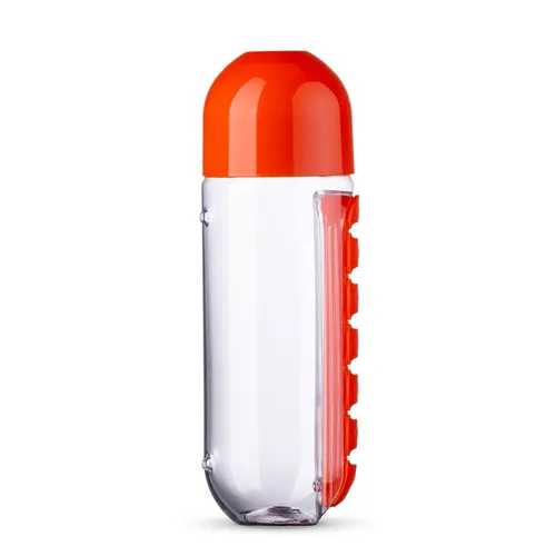 #Squeeze Plástico 700ml Porta Comprimido LARANJA-P@13996-LAR