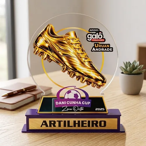 TROFÉU DESTAQUE-CHUTEIRA LINHA PREMIUM