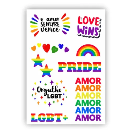Tatuagem Temporária | Orgulho LGBTQ+ | Love Wins-ST056