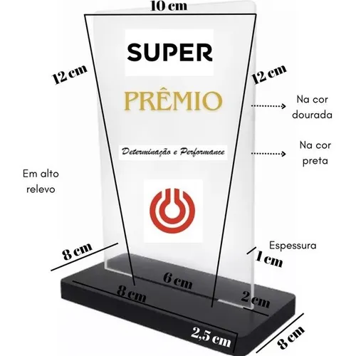 Troféu Acrílico-231ACV