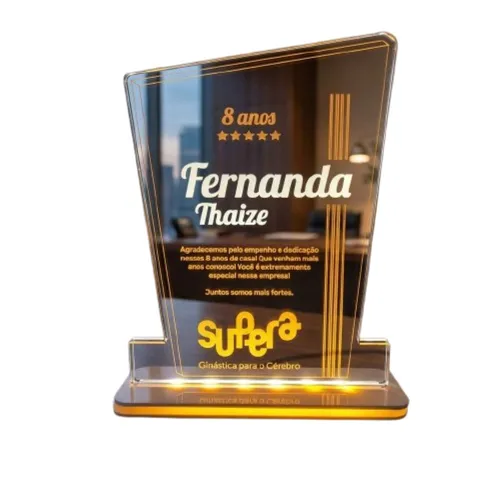 Troféu Luminária com luzes alternadas-BC0002NRD