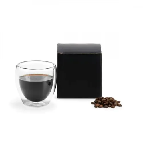 COPO EM VIDRO PAREDE DUPLA - 250 ML-VI-01250