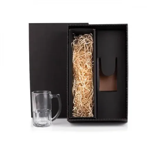 CANECA DE VIDRO P/ CHOPP / CERVEJA - 340 ML - 1 PÇ - COM ESPAÇO PARA A GARRAFA-VI-18341