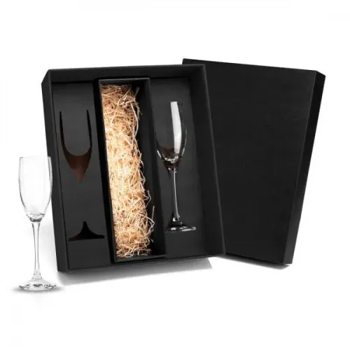 KIT DE TAÇAS DE VIDRO P/ CHAMPAGNE 190 ML - 2 PÇS -VI-18712