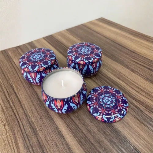 Vela aromática em lata mandala, 130g-VLB1