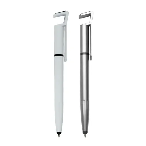 A Partir de R$ 379,00 - Caneta Touch Suporte para Celular Branca ou Prata-FB-PROMO01