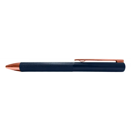 CANETA CROWN ATHENAS ESF AZUL (CLIP ROSE)-DI10001B
