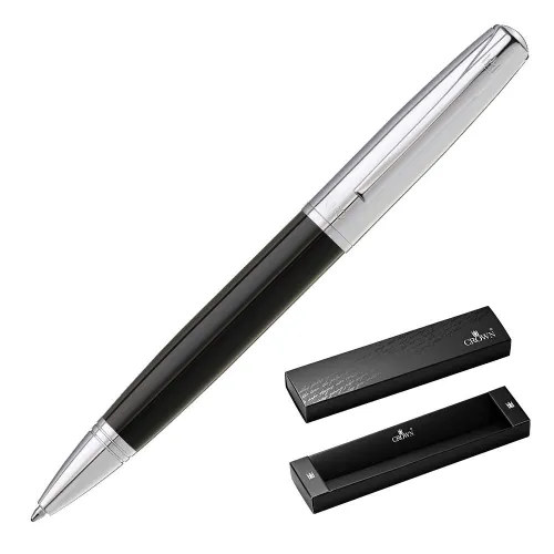 CANETA CROWN QUEEN ESF PRATA E PRETA-DI10070N CANETA CROWN QUEEN ESF PRATA E PRETA-DI10070N