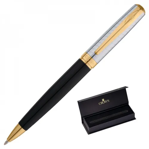 CANETA CROWN CONQUIST GOLD ESF PRATA KIT-DI18000KT