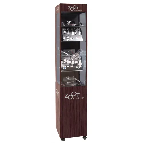DISPLAY TOTEM VITRINE DE MADEIRA E VIDRO ZOOT-EXPTOVIT-PAI