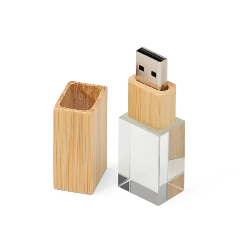 Pen Drive Cristal com Bambu 32 GB-FB-P053-32