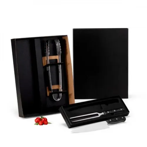 CONJ. PARA CHURRASCO PREMIUM EM MADEIRA / INOX-CJ-71373