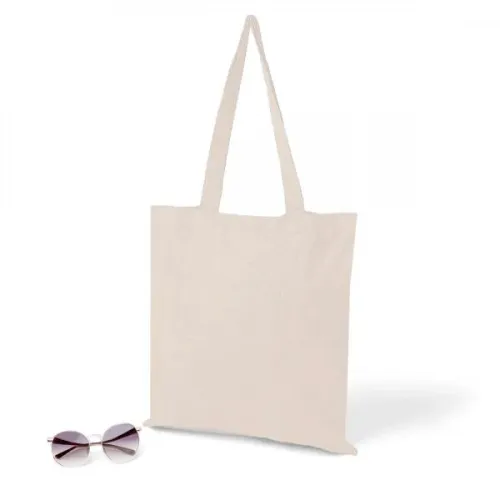 SACOLA / ECOBAG EM ALGODÃO RECICLADO - NATURAL - 38X42CM-CS-06020