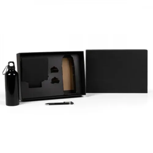 KIT SQUEEZE, CADERNETA E CANETA - PRETO - 3 PÇS-KT-90560