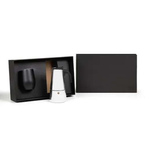KIT CAFETEIRA ITALIANA E COPO TÉRMICO - 2 PÇS-KT-90569