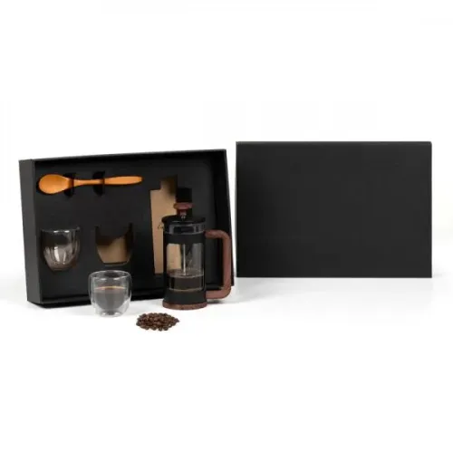 KIT PARA CAFÉ COM PRENSA FRANCESA - 4 PÇS-KT-90572