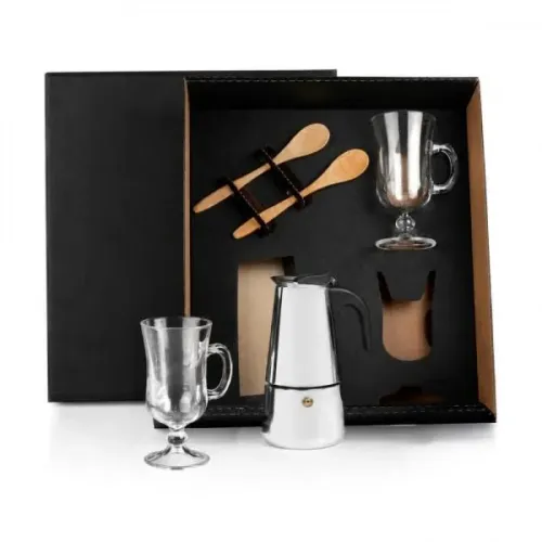 KIT PARA CAFÉ COM CAFETEIRA ITALIANA - 5 PÇS-KT-90592