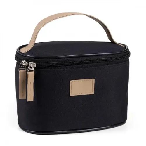 BOLSA DE COSMETICOS EM OXFORD/PVC - PRETO-MA-09621