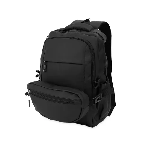 Conjunto Mochila e Pochete Couro Sintético-09481