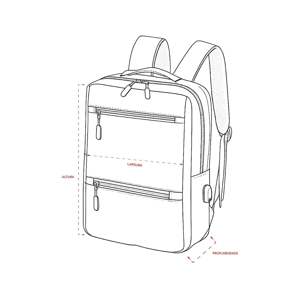 Mochila de Nylon USB 20L