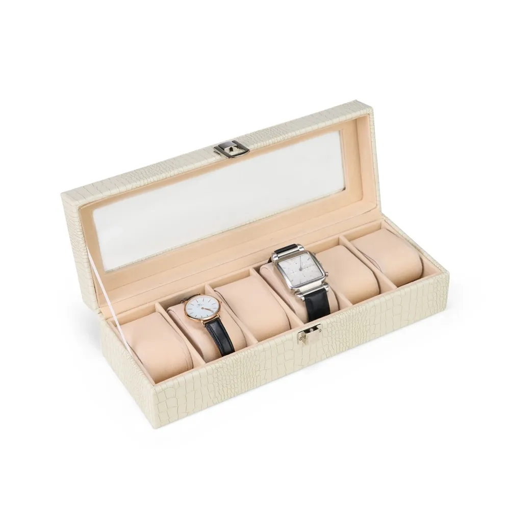 Porta-Relógios com 6 Divisórias