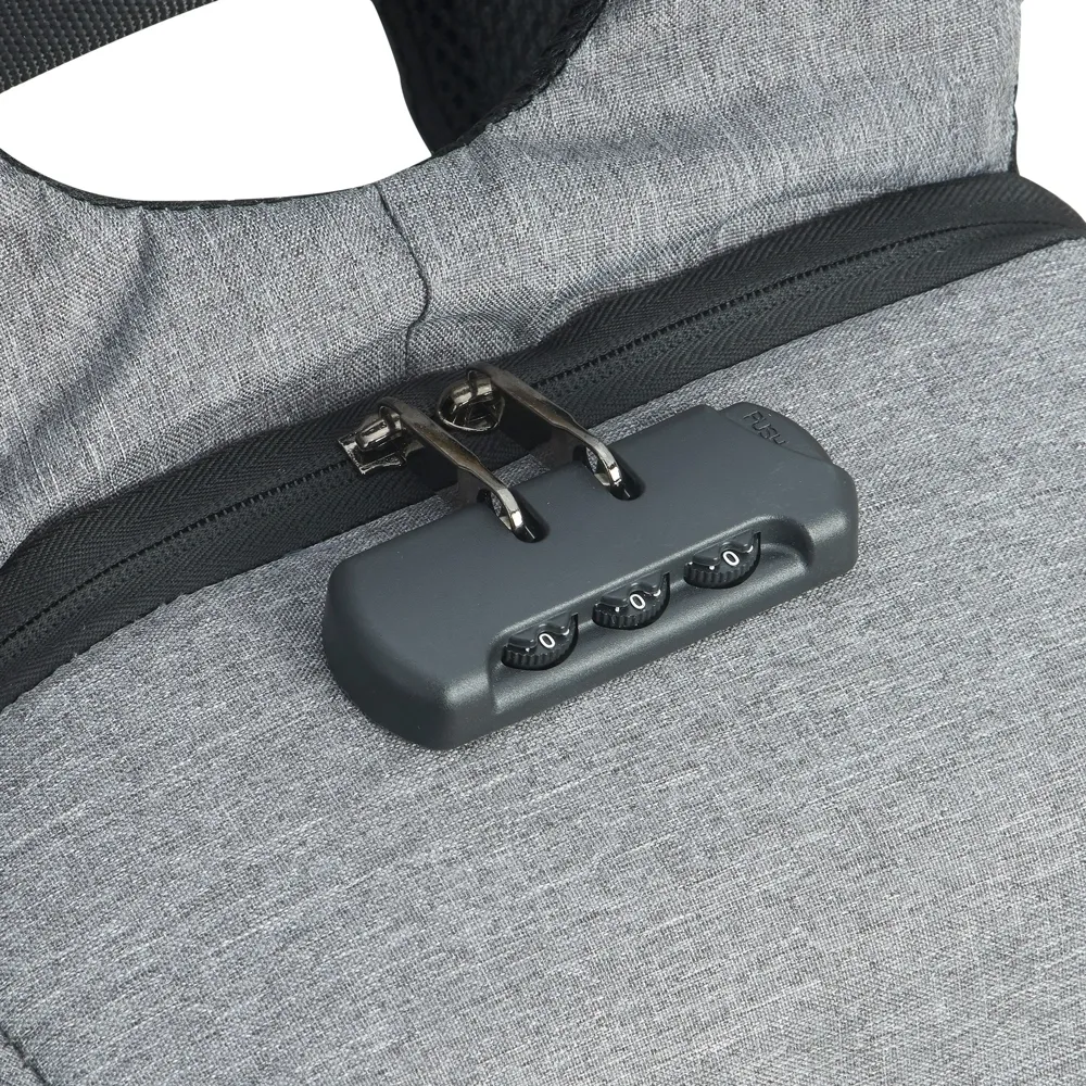 Mochila de Poliéster Anti-Furto USB com Segredo-02096
