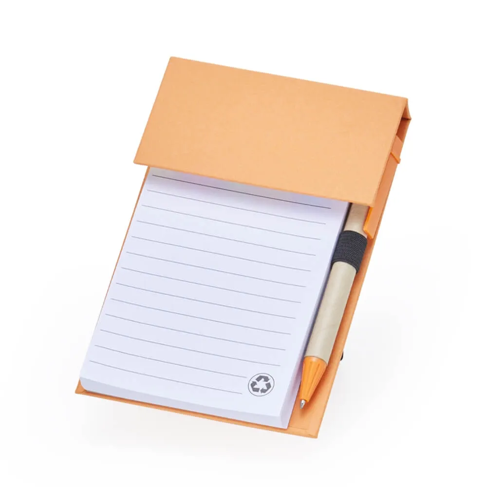 Bloco de Anotações Ecológico com Caneta