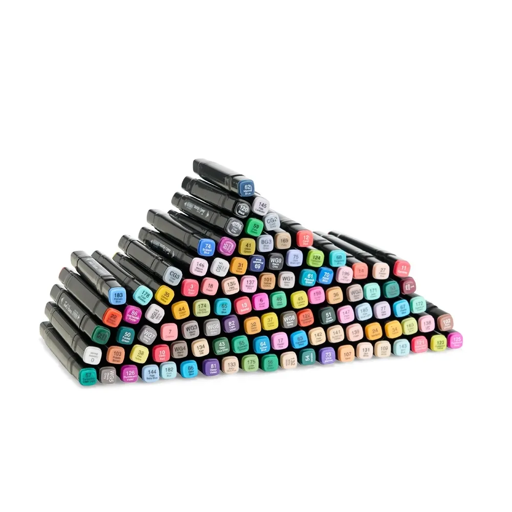 Kit Canetas Marcadoras Pontas Duplas 108 Cores