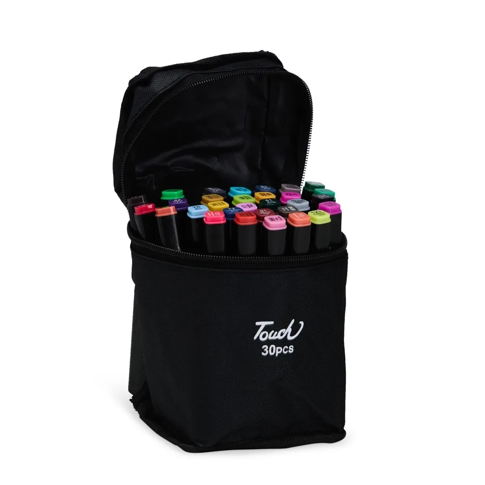 Kit Canetas Marcadoras Pontas Duplas 30 Cores-08329-30
