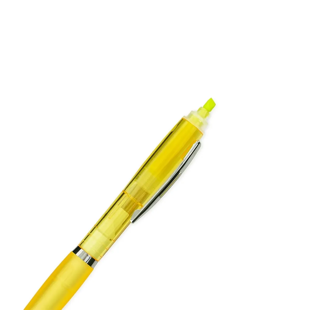 Caneta Plástica com Marca-Texto