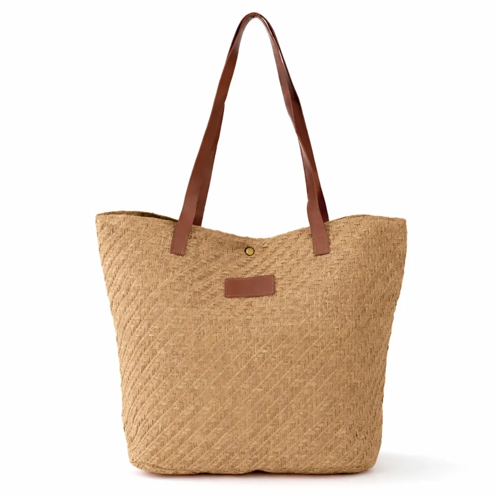 Bolsa Palha Trançada 