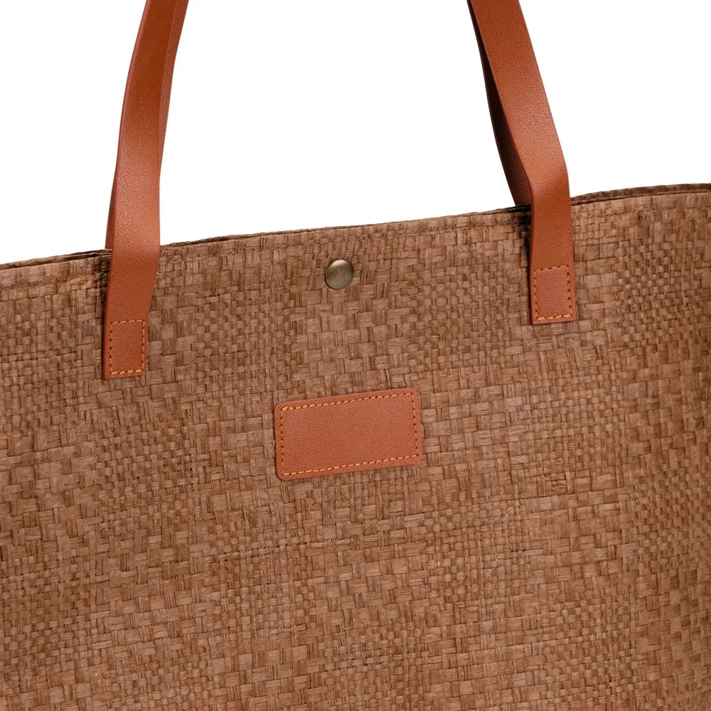 Bolsa Palha Trançada 