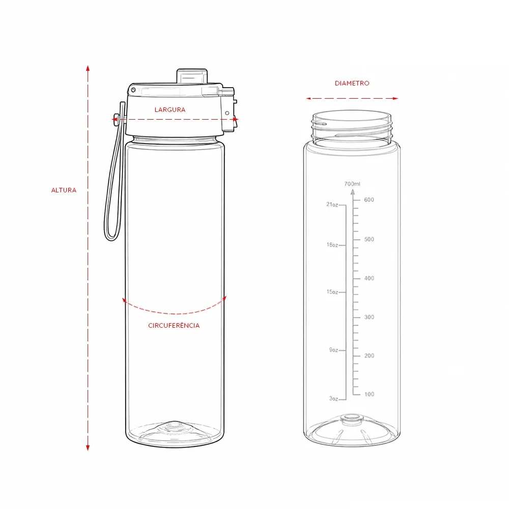 Garrafa Plástica 750ml