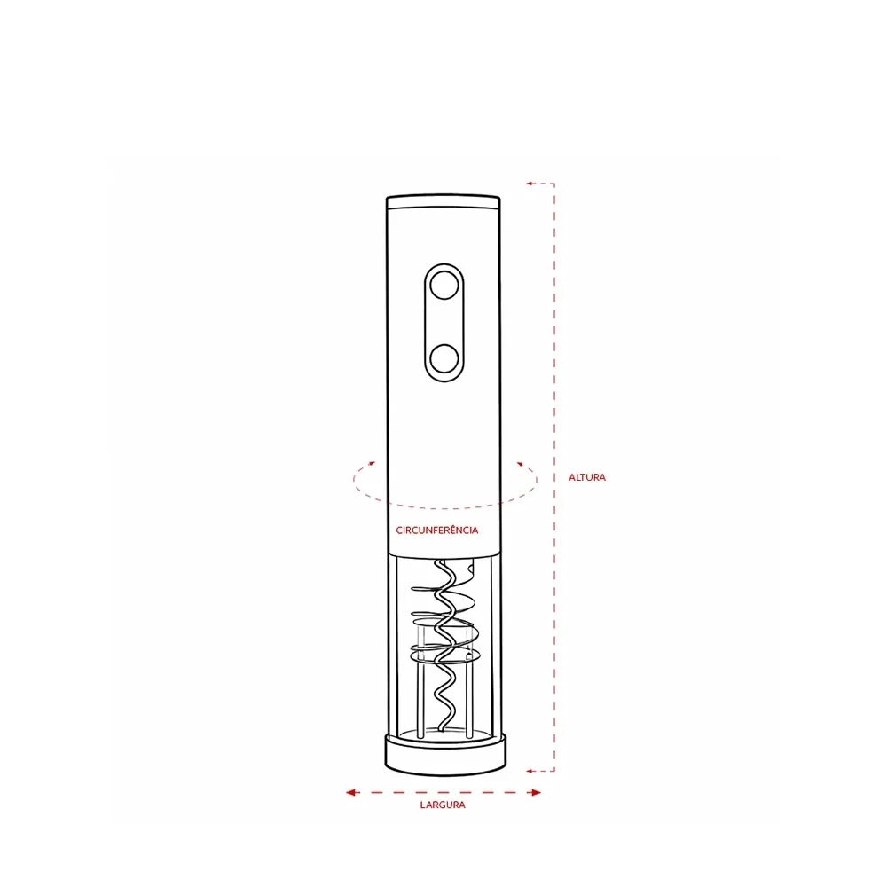 Saca-Rolhas Elétrico com LED