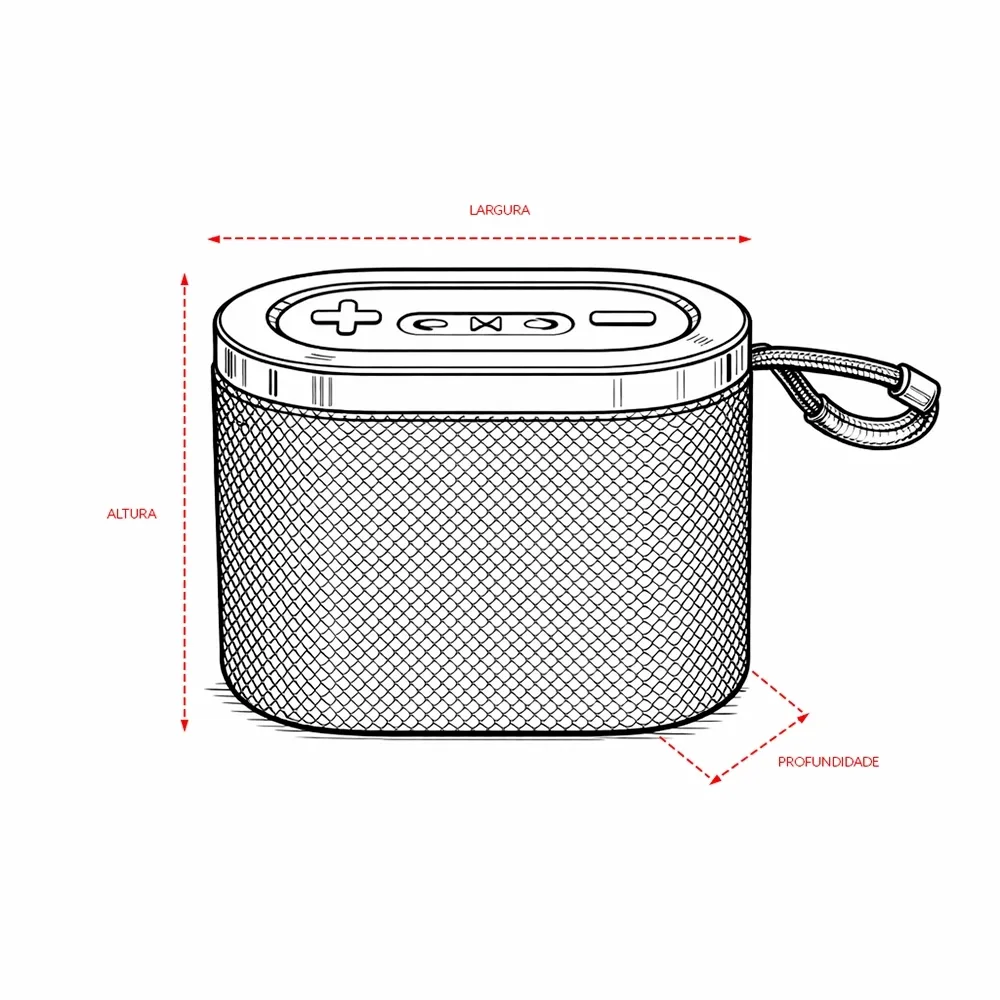 Caixa de Som Multimídia TWS com Luzes RGB