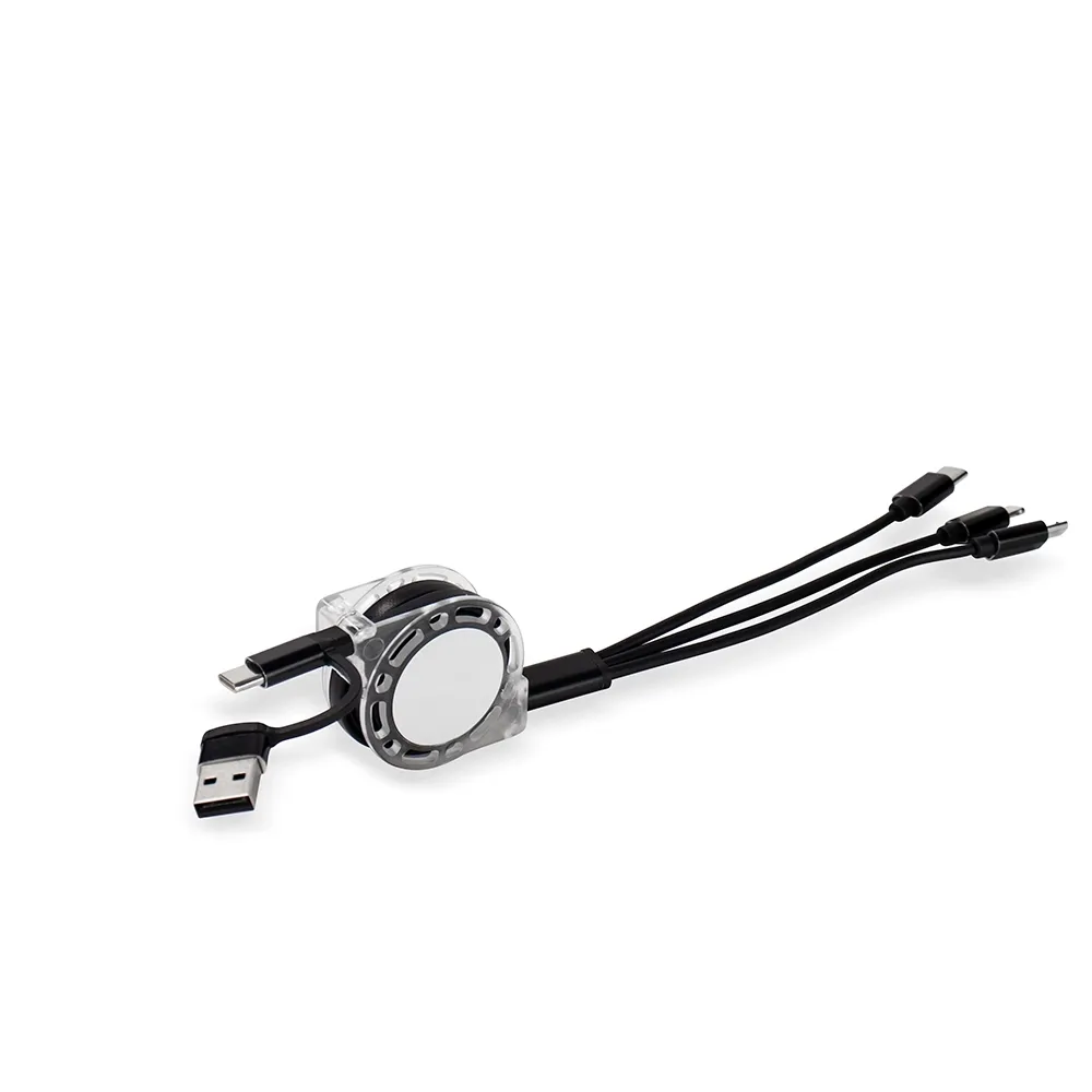 Cabo Retrátil 3 em 1 com Adaptador-09287
