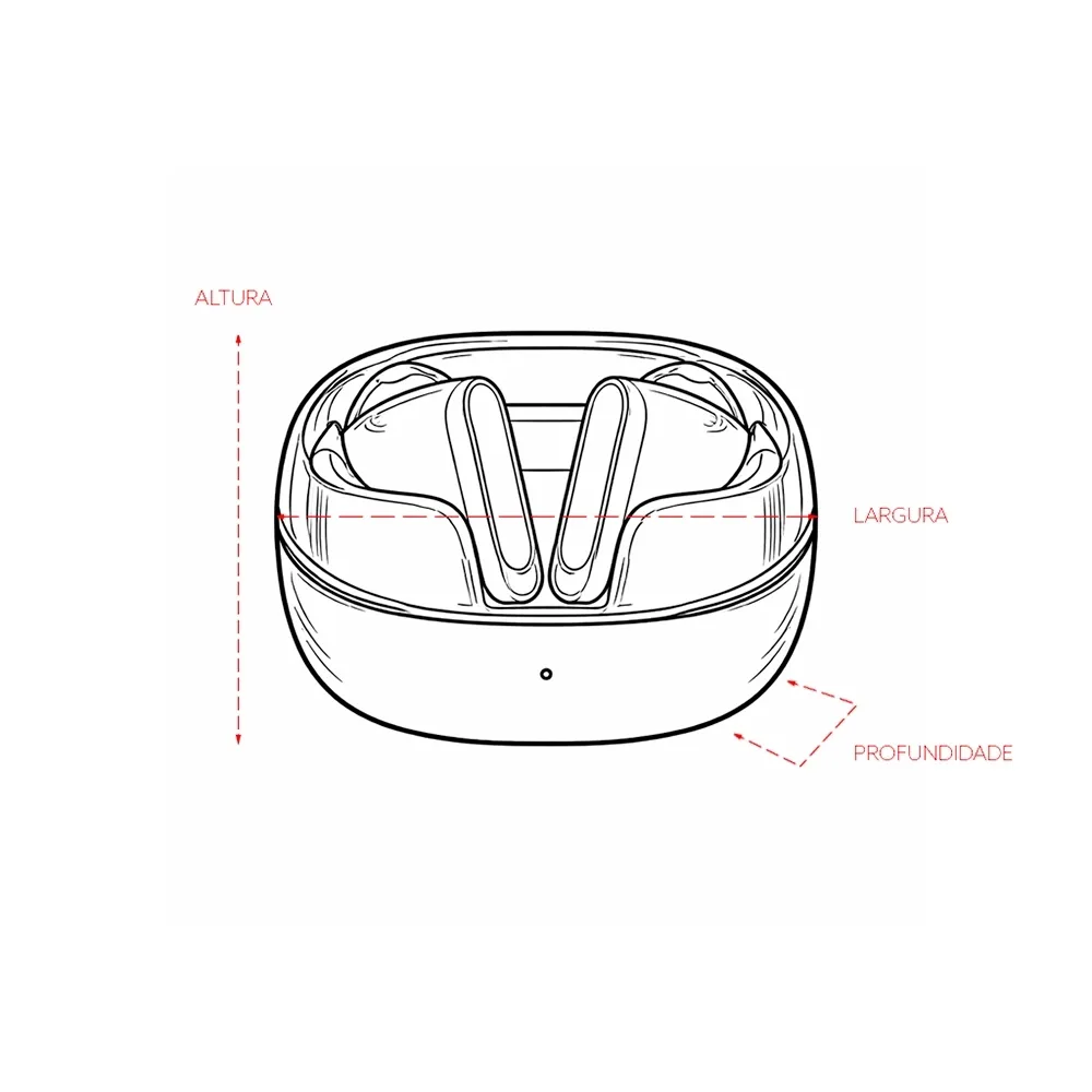 Fone de Ouvido Bluetooth com Case Carregador