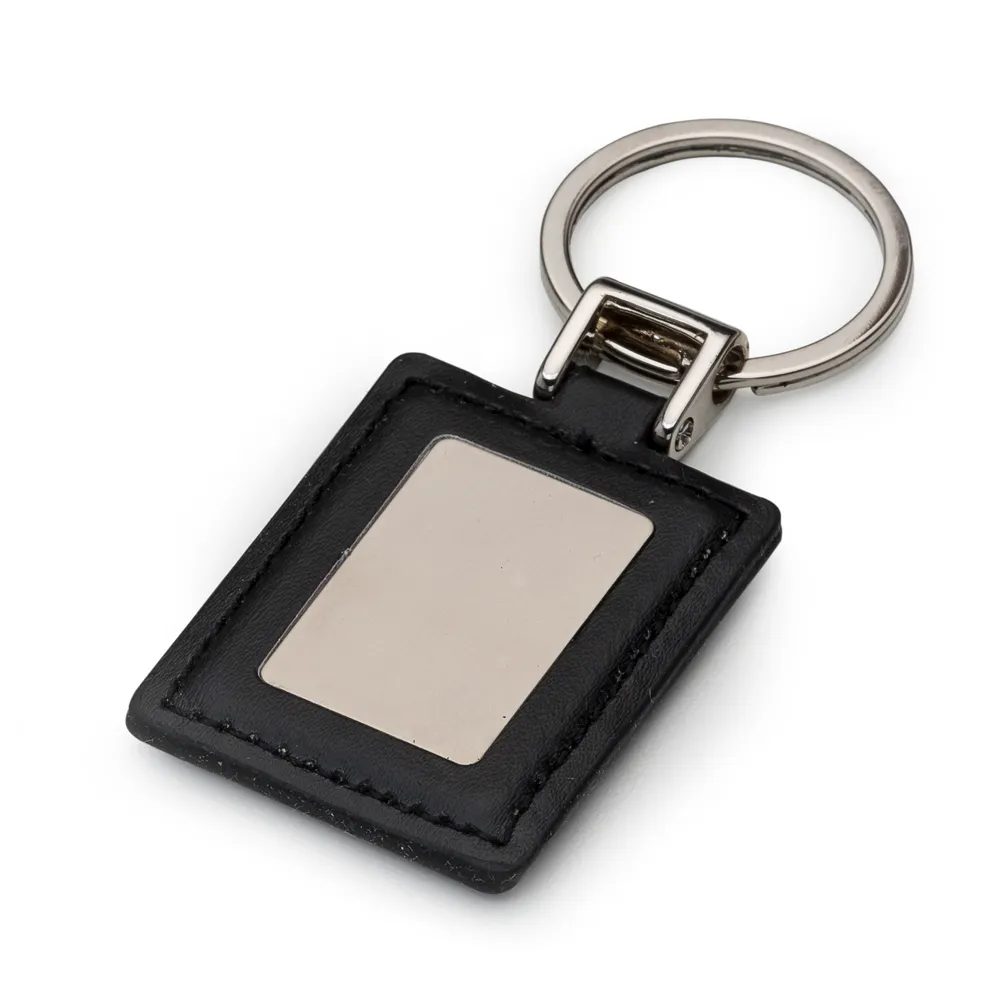 #Chaveiro Couro com Metal